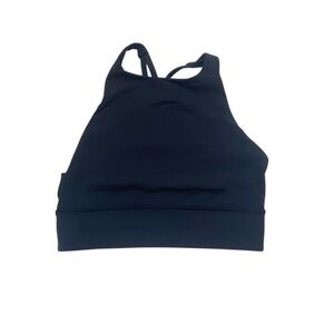 Lululemon high neckline racer back black sports bra size 8 small